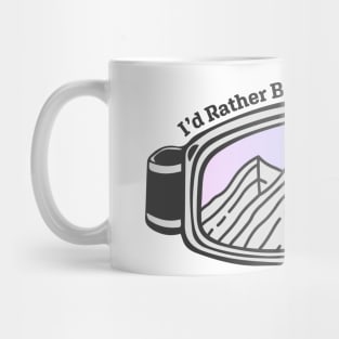 Sunset Mountain Ski Goggles | I'd Rather Be Snowboarding Mug